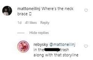 Reby's response to the fan